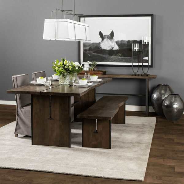 Ledger III Brown Solid Wood Dining Table, image 3