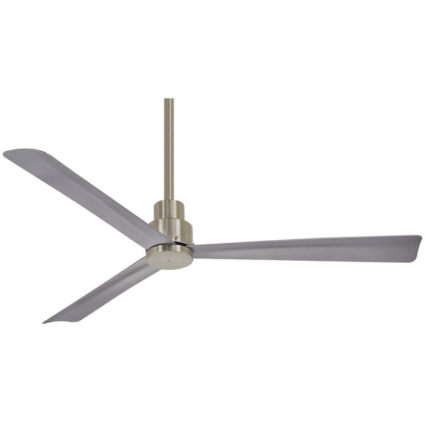 Simple Brushed Nickel Outdoor Ceiling Fan, image 1