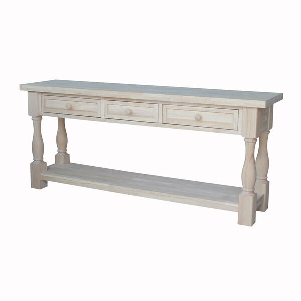 Unfinished Tuscan Console Table, image 1