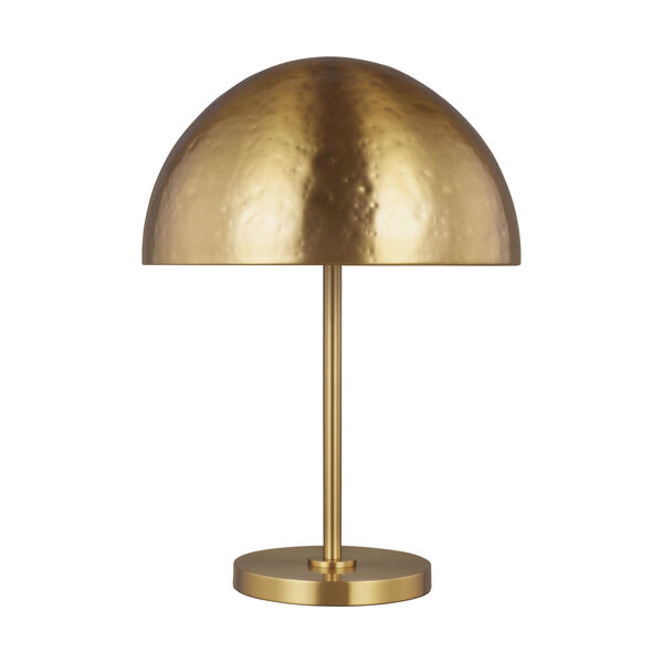 Whare Burnished Brass Two-Light Title 24 Hammered Table Lamp, image 1