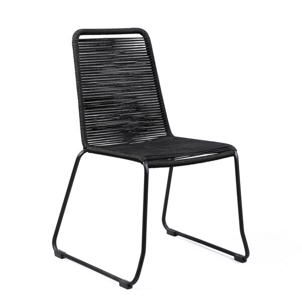 Shasta Black Rope Outdoor Dining Chair, Set of Two, image 2