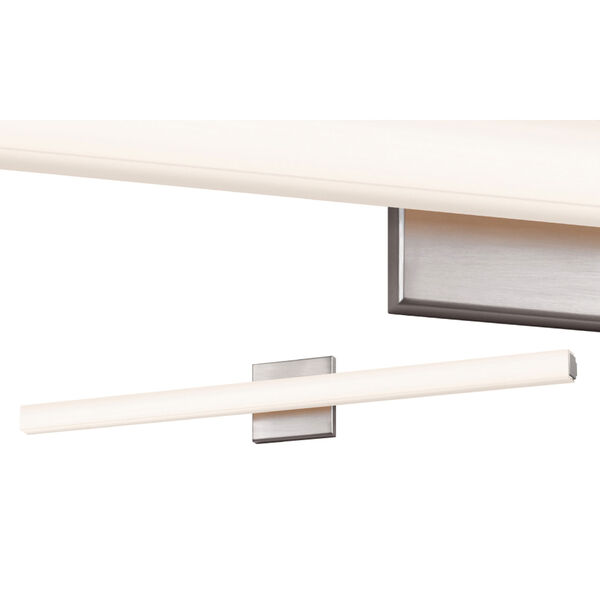 SQ-bar Satin Nickel LED 32-Inch Bath Fixture Strip, image 3