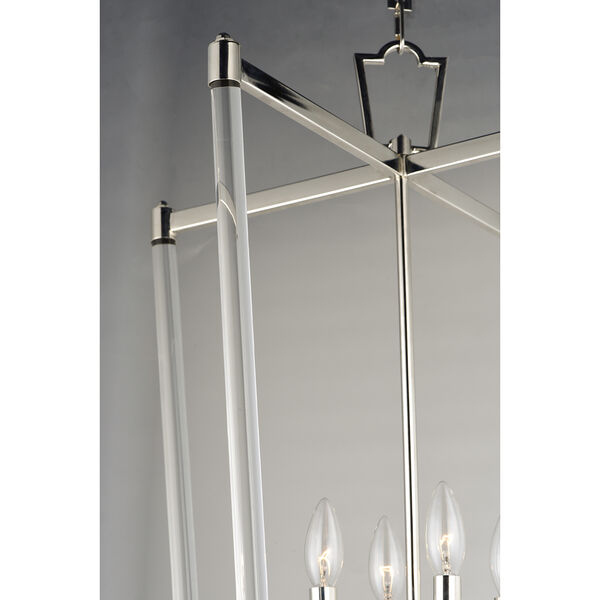 Lucent Polished Nickel 21-Inch Eight-Light Pendant, image 2
