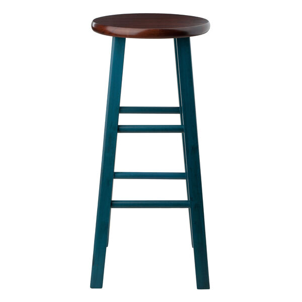 Ivy Rustic Teal and Walnut Bar Stool, image 2