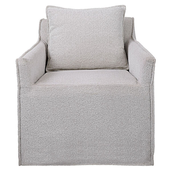 Welland Ivory Swivel Chair with Pillow, image 1