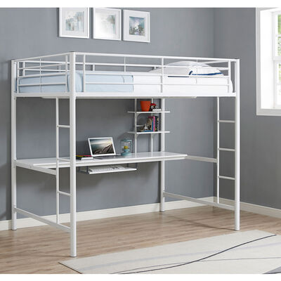 Walker Edison Furniture Co Bunk Loft, Maurice Full Loft Bed With Desk And Bookcase