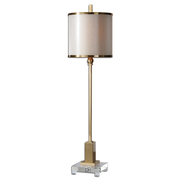 Villena Brush Brass One-Light Buffet Lamp, image 3