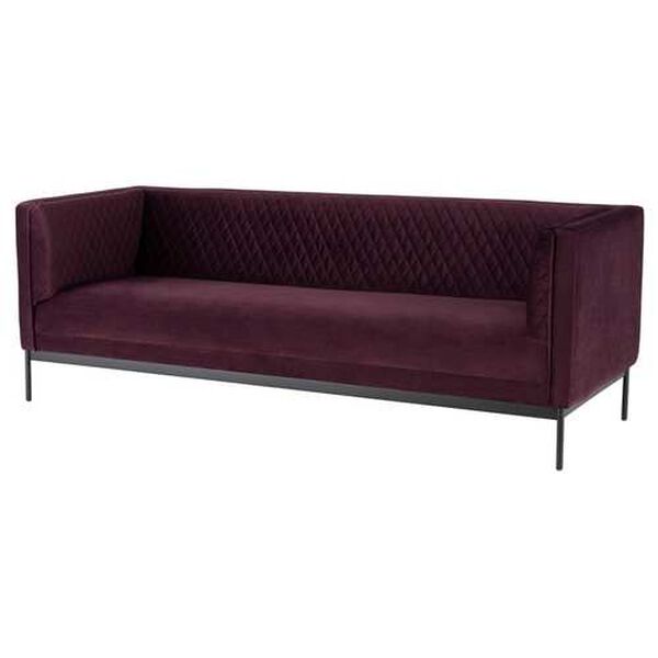Brooke Mulberry Black Triple Seat Sofa, image 3
