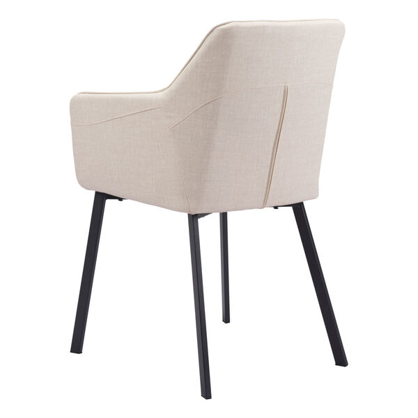 Adage Beige and Matte Black Dining Chair, image 6