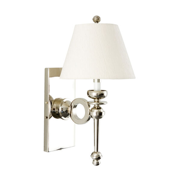 Polished Nickel Wall Sconce, image 1