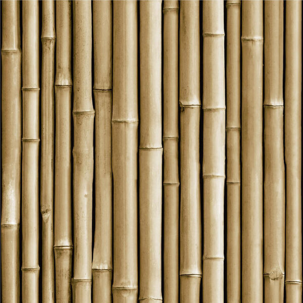 Bamboo Brown Peel And Stick Wallpaper, image 2