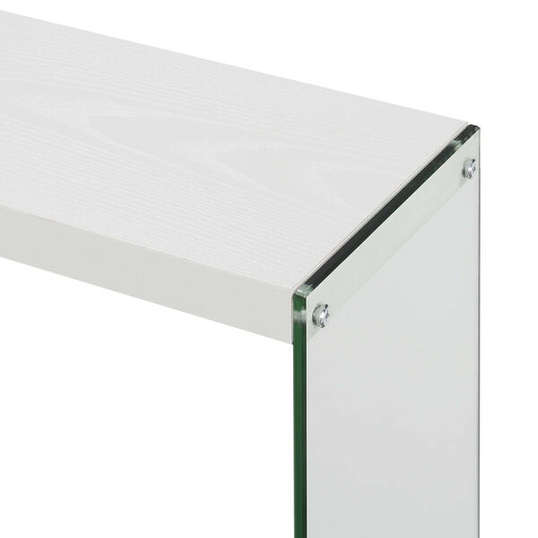 SoHo White Console Table with Shelf, image 4