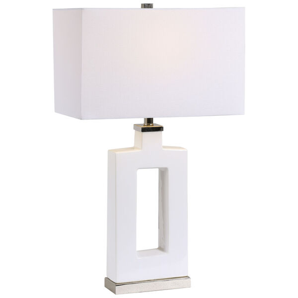 Entry White One-Light Table Lamp, image 1