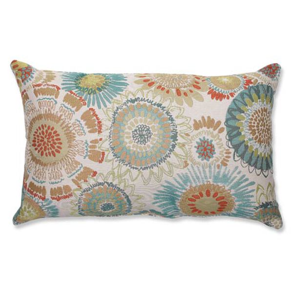 Maggie Mae Aqua Multi-Colored Rectangular Throw Pillow, image 1