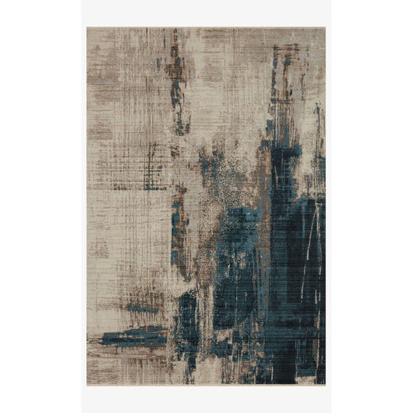 Leigh Slate and Denim Rectangle: 5 Ft. 3 In. x 7 Ft. 6 In. Rug, image 1