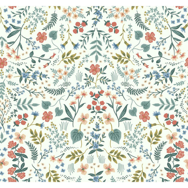 Rifle Paper Co. Beige and Coral Wildwood Wallpaper, image 2
