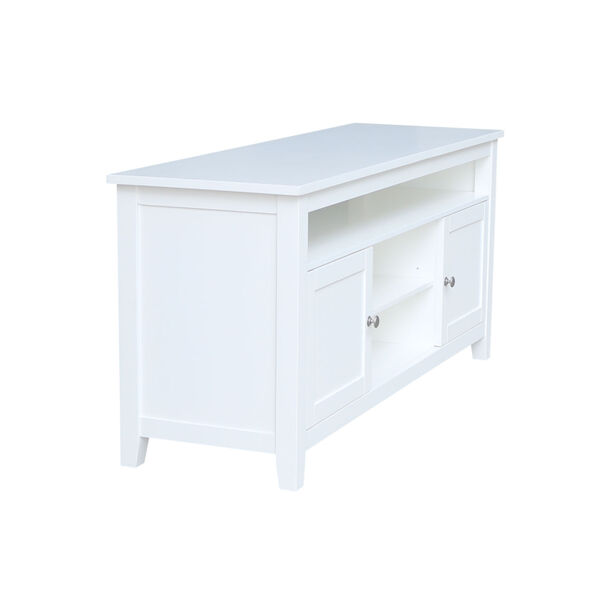 White 57-Inch TV Stand with Two Door, image 3