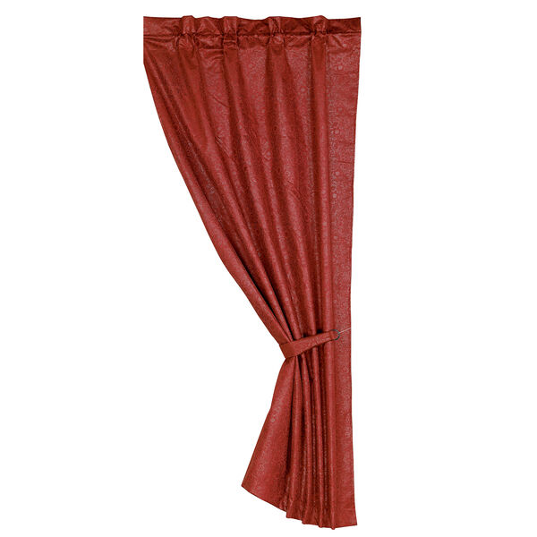 Cheyenne Red Single Panel Curtain 48 x 84 - (Open Box), image 1