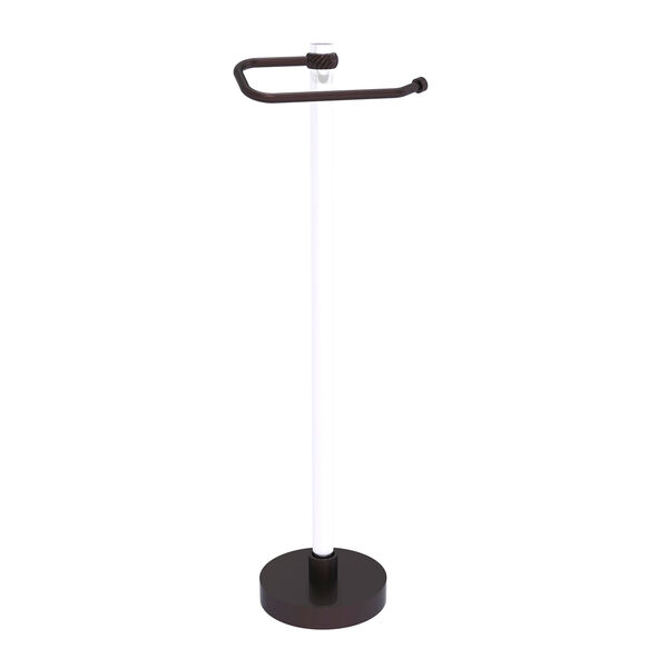 Clearview Free Standing Toilet Paper Holder with Twisted Accent, image 1