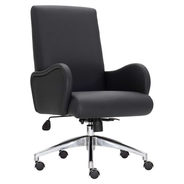 Patterson Black and Silver Office Chair, image 1