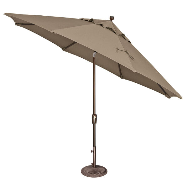 Catalina 11 Foot Octagon Market Umbrella in Natural Sunbrella and Bronze, image 7