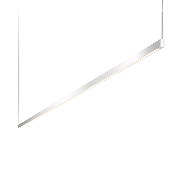 Thin-Line Bright Satin Aluminum LED 96-Inch Pendant, image 1