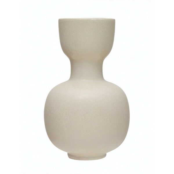 Cream Stoneware Vase, image 1