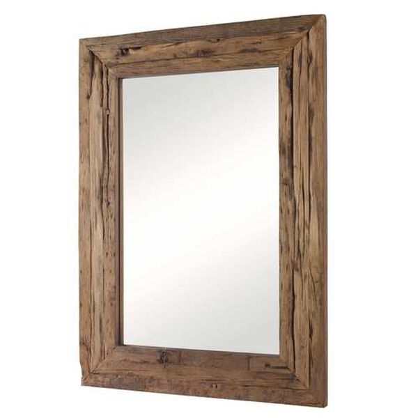 Rennick Natural Rustic Wood 36 x 48-Inch Wall Mirror, image 4
