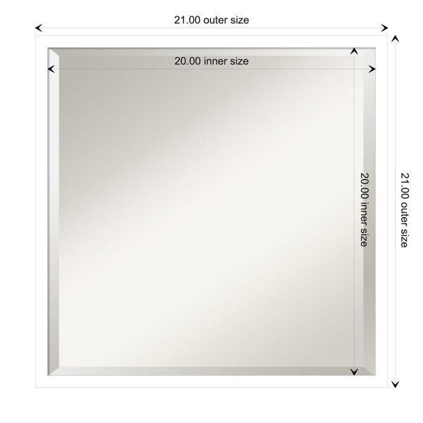 Svelte White 21W X 21H-Inch Decorative Wall Mirror, image 6