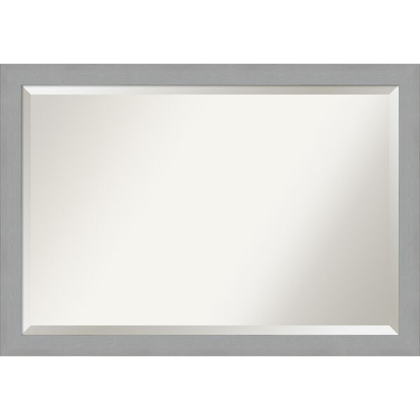 Brushed Nickel 40W X 28H-Inch Bathroom Vanity Wall Mirror, image 1