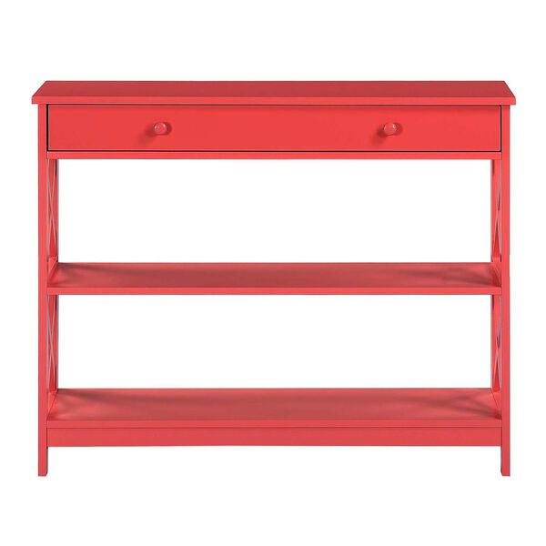 Oxford One Drawer Console Table in Coral, image 4