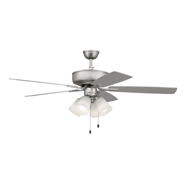 Pro Plus Brushed Satin Nickel 52-Inch Four-Light Ceiling Fan, image 3