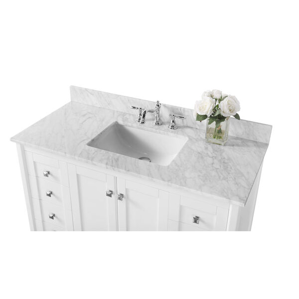 Shelton White 48-Inch Vanity Console with Mirror, image 6