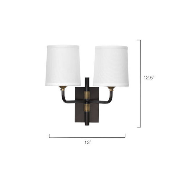 Lawton Bronze Two-Light Double Arm Wall Sconce, image 5