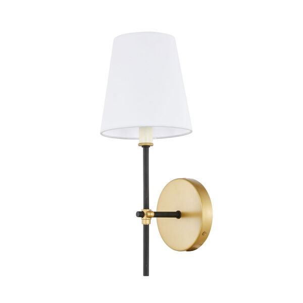 Mel Brass and Black Six-Inch One-Light Wall Sconce, image 6