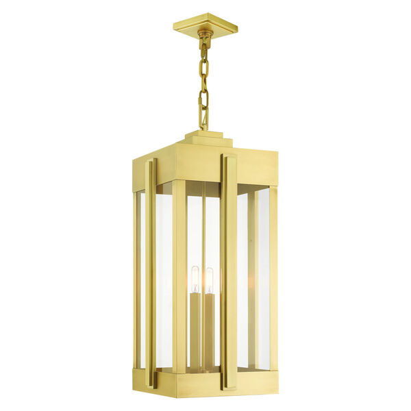 Lexington Natural Brass Four-Light Outdoor Pendant Lantern, image 1