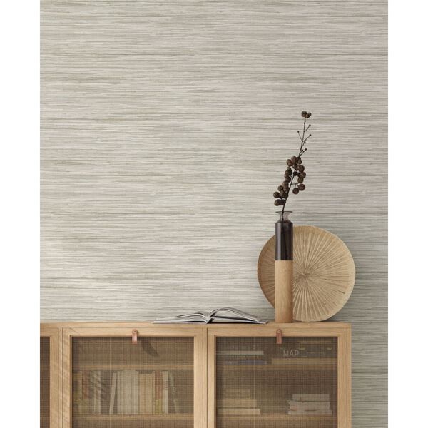 Waters Edge Beige Bahiagrass Pre Pasted Wallpaper, image 1