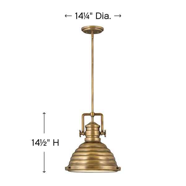 Keating Heritage Brass One-Light Pendant, image 2