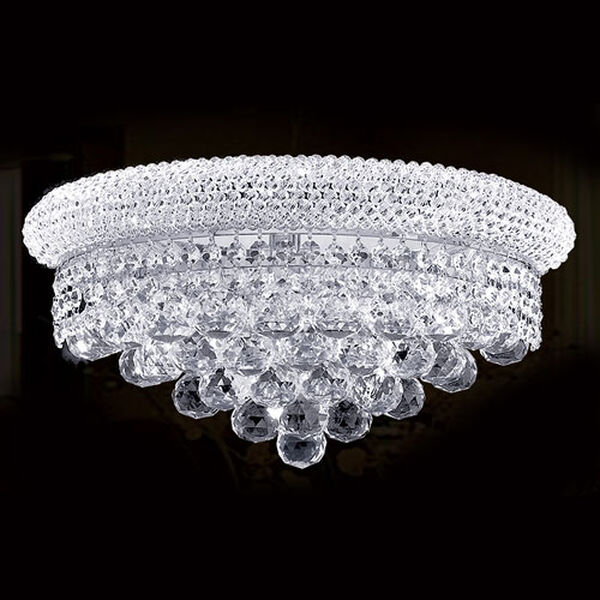 Empire Three-Light Chrome Finish with Clear-Crystals Wall Sconce, image 1
