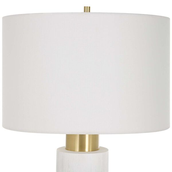 Ruse White and Brushed Brass Table Lamp, image 6