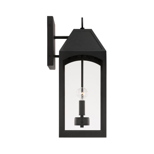 Burton Black Outdoor Two-Light Wall Lantern with Clear Glass, image 6