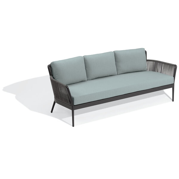 Nette Carbon and Seafoam Outdoor Sofa, image 1