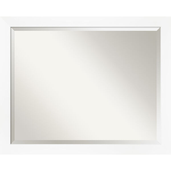 White Frame 31W X 25H-Inch Bathroom Vanity Wall Mirror, image 1