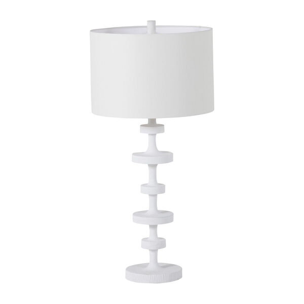 Olivia Plaster White One-Light Table Lamp, image 1