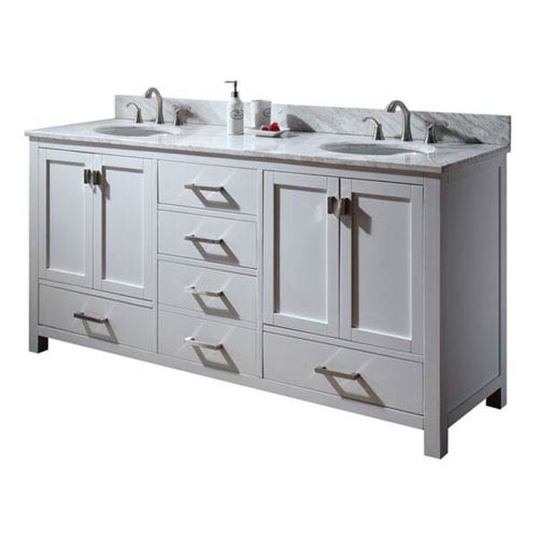 Modero 72-Inch Vanity Only in White Finish, image 2