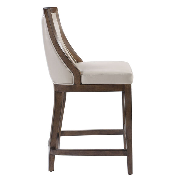 Purcell Cappuccino Leather Counter Stool, image 3
