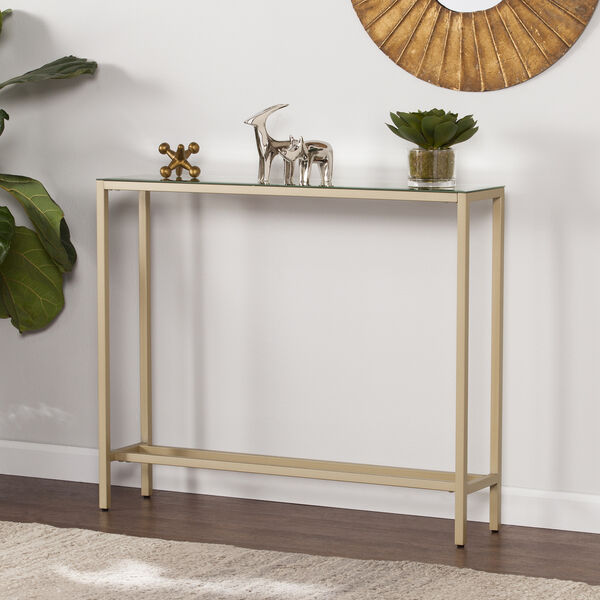 Darrin Metallic Gold 36-Inch Console Table, image 1
