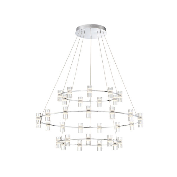Netto Chrome 40.5-Inch LED Chandelier, image 1