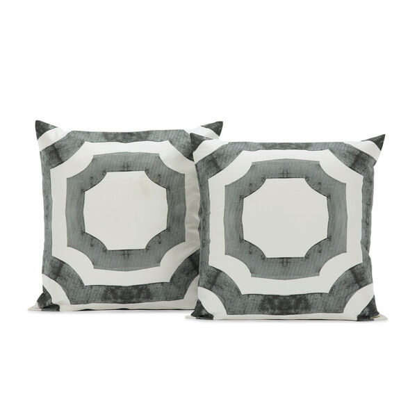 Mecca Steel Printed Cotton Pillow Cover, Set of 2, image 1
