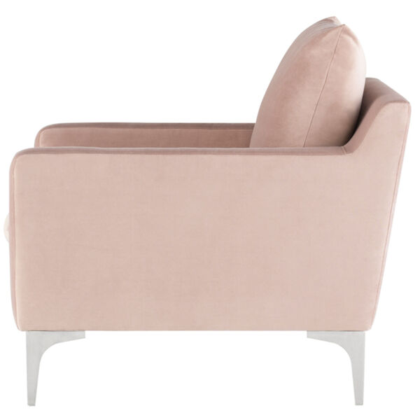 Anders Blush and Silver Occasional Chair, image 3